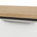 Enfilade ACCESS - 4 portes + 1 tiroir - Décor chene Hamilton et Blanc - L 160,7 x P 39,6 x H 85,6 cm - DEMEYERE