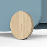 Chariot de rangement a roulettes - FIRMIANA - Style scandinave - Bleu orage et bois naturel - 49,8 x 35 x 52,5 cm - DEMEYERE