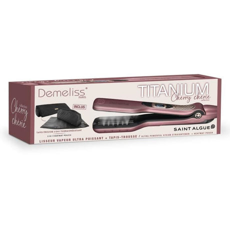 Lisseur Titanium - DEMELISS - 5 températures - 40 ml - Max 230° - Cherry Chérie