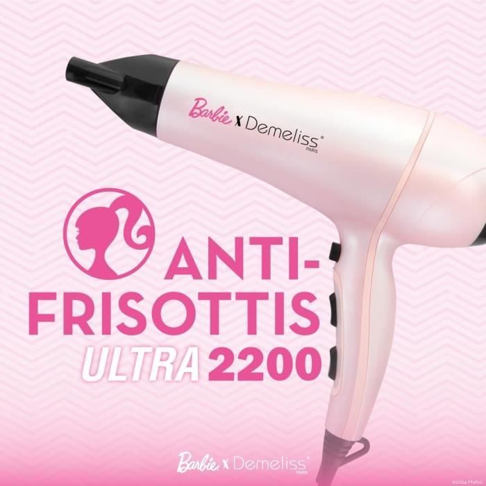 Seche-cheveux DEMELISS Ultra Barbie Edition 2200 W