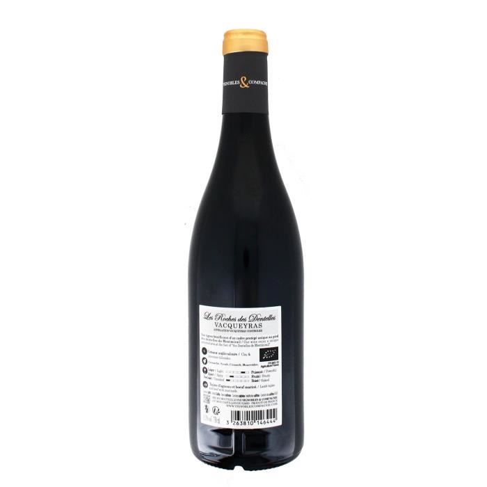 Les Roches des Dentelles 2018 AOC Vacqueyras - Vin rouge de la Vallée du Rhône - Bio