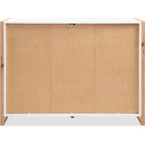 Buffet - DENVER - Chene artisan / Blanc - 2 portes - 3 tiroirs - 120 x 40 x 88 cm