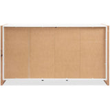 Buffet - DENVER - Chene artisan / Blanc - 3 portes - 3 tiroirs - 160 x 40 x 88 cm