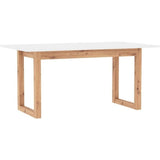 Table a manger - DENVER - Extensible - 10 personnes - Chene artisan / Blanc - 160- 200 x 90 x 75 cm