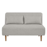 Banquette BZ - 2 places - Tissu Beige - 130 x 90 x 81 cm - DEPLO