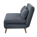 Banquette BZ - 2 places - Tissu Bleu - 130 x 90 x 81 cm - DEPLO