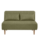 Banquette BZ - 2 places - Tissu Vert armé - 130 x 90 x 81 cm - DEPLO