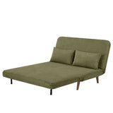 Banquette BZ - 2 places - Tissu Vert armé - 130 x 90 x 81 cm - DEPLO