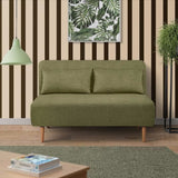 Banquette BZ - 2 places - Tissu Vert armé - 130 x 90 x 81 cm - DEPLO