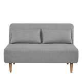 Banquette BZ - 2 places - Tissu Gris clair - 130 x 90 x 81 cm - DEPLO