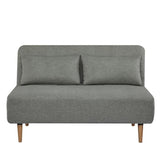 Banquette BZ - 2 places - Tissu Vert clair - 130 x 90 x 81 cm - DEPLO