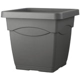 DEROMA Pot de fleurs carré Day R anthracite - 38 x H33,5 cm - Gris anthracite