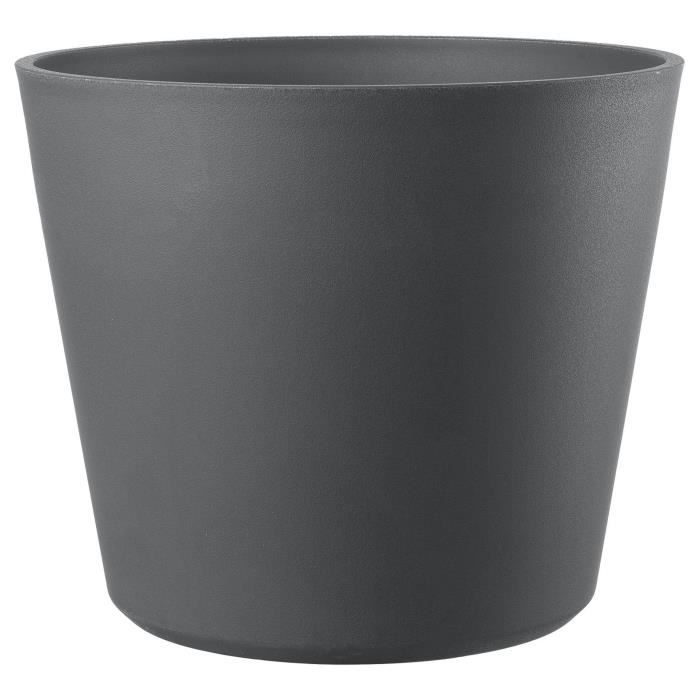 DEROMA Pot de fleurs Origin - 57,5 x 48 cm  - 85 L - A roulettes - Gris