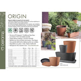 DEROMA Jardiniere Origin -  49,5x19 cm - 12 L - Grigio
