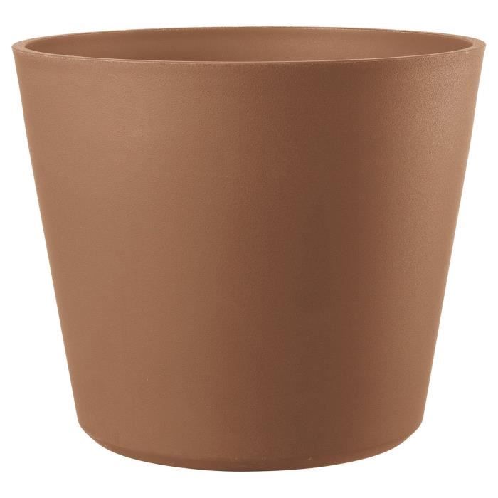DEROMA Pot de fleurs Origin - 57,5 x 48 cm -  85 L - A roulettes - Terre cuite