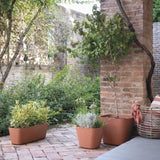 DEROMA Pot de fleurs carré Origin - 28 x 23,5 cm- 12 L - Terre cuite