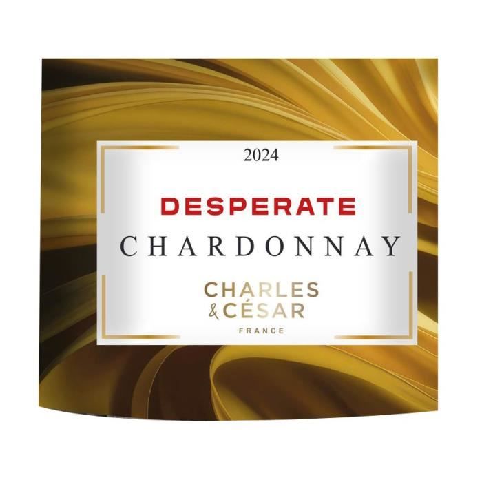 Charles et César Desperate 2024 Pays d'Oc Chardonnay - Vin blanc de Languedoc - Bio