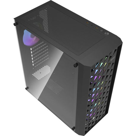 DARKFLASH - DF-DK351CL6-BK - DK351 - Boitier PC sans alimentation - Moyen tour - Format ATX - Noir