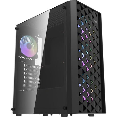 DARKFLASH - DF-DK351CL6-BK - DK351 - Boitier PC sans alimentation - Moyen tour - Format ATX - Noir