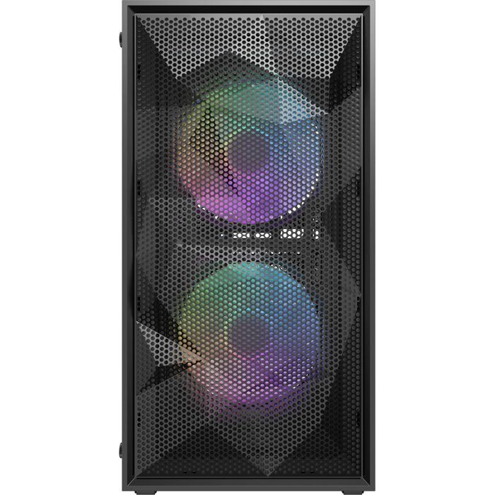 DARKFLASH - DF-M305MCL12-BK - M305 Mesh - Boitier sans alimentation - Mini tour - Format Micro-ATX - Noir