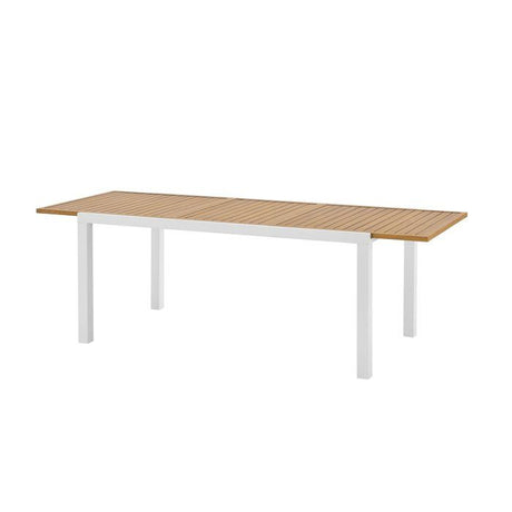 Ensemble repas de jardin LOUNA 8 personnes en aluminium - Table extensible + 8 fauteuils