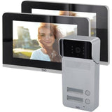 Kit interphone multi-appartement - DiO CONNECTED HOME - Unité extérieure 2 boutons - 2 écrans 7Kit interphone multi-appartement - D
