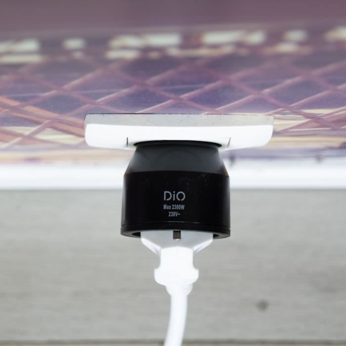 Kit prises connectées - DiO CONNECTED HOME - 8 prises nano noires On/Off - 2 télécommandes 3 canaux - DiO 1.0