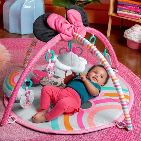 DISNEY BABY  -MINNIE- Tapis de sol éveil bébé évolutif  arche avec jouets sensoriels et musicaux, cadeau bébé
