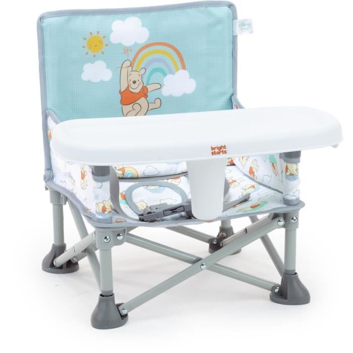 DISNEY BABY Chaise d'appoint Winnie l'ourson, rÈhausseur Pop 'n Sit, intÈrieur, extÈrieur, pratique et compacte, pliage rapide,