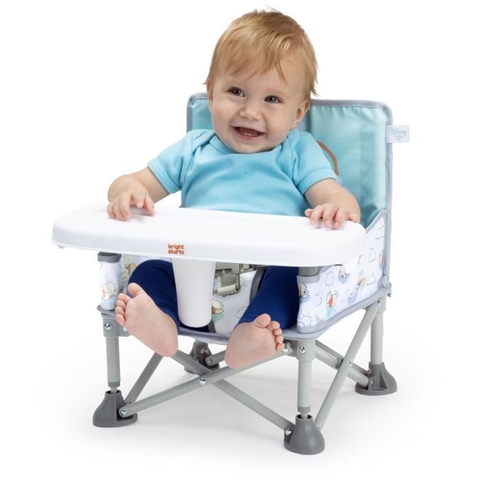 DISNEY BABY -WINNIE- Rehausseur de chaise pliable, nomade, de voyage, Léger et facile a nettoyer, Sac de transport inclus