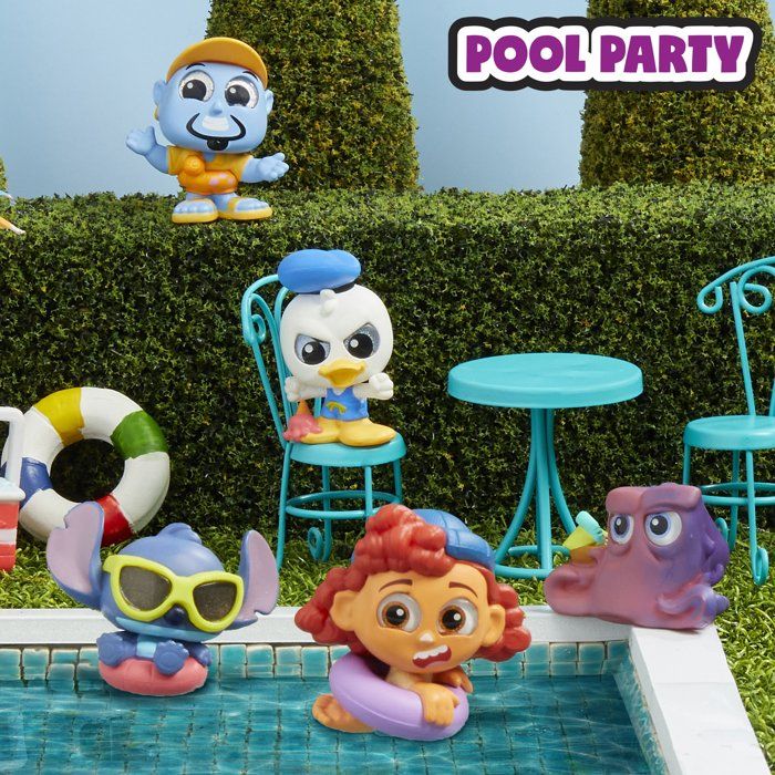 Doorables Coffret 4 mini-figurines DISNEY, Let's Party Multi Peek, Modele aléatoire a collectionner, Des 5 ans