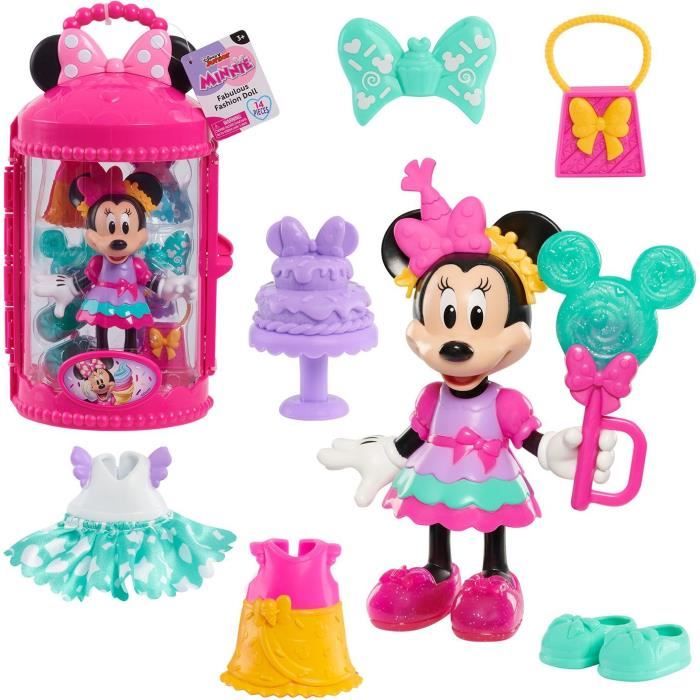 Coffret poupÈe - DISNEY MINNIE MOUSE - Figurine ArticulÈe 15 cm Sweet Party - Avec vetements et accessoires