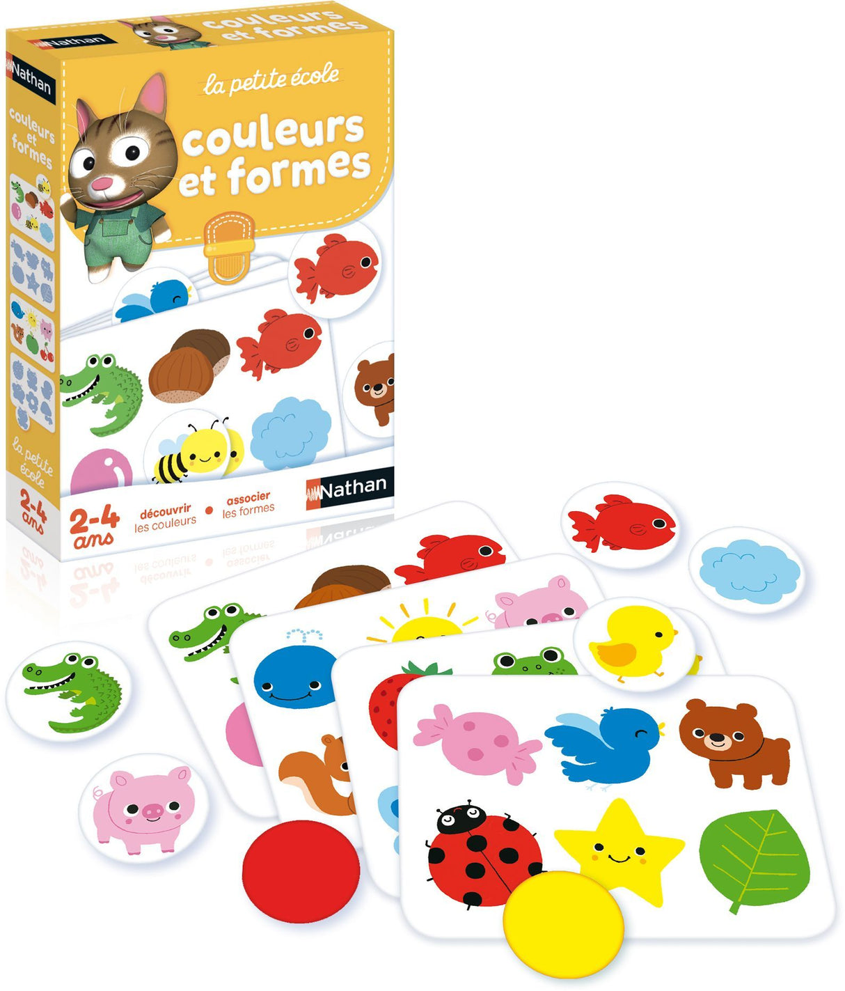 Jeu d'association NATHAN La Petite Ecole - Couleurs et Formes - Pour enfants de 2 ans et plus