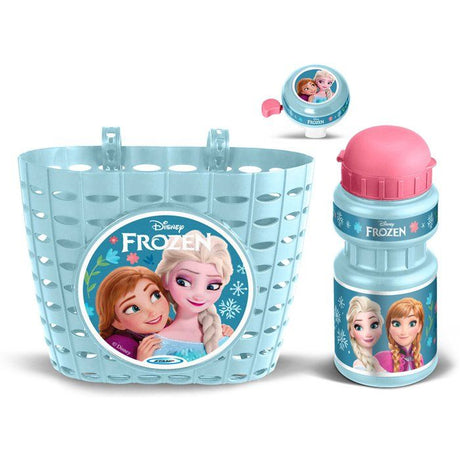 Accessoires pour vélo - DISNEY - La Reine des Neiges - Corbeille, bidon et sonnette - Tout type de guidon - Des 3 ans