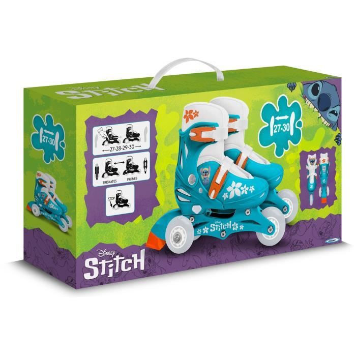 Patins en ligne 2-en-1 - DISNEY - STITCH - 3 roues - Taille 27-30