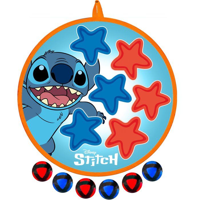 Cible et balles fléchettes - DISNEY - Stitch - Scratch - 36 cm