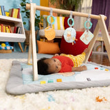 DISNEY BABY  -WINNIE- Tapis de sol éveil bébé évolutif, arche en bois pliable avec jouets sensoriels, miroir