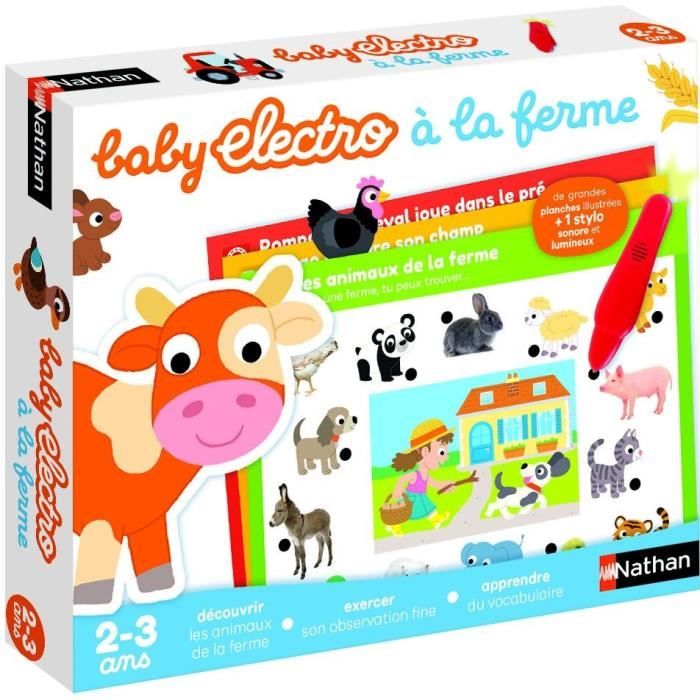 Jeu éducatif électronique - NATHAN - Baby Electro Animaux de la ferme - Pour enfants des 2 ans