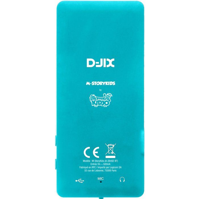 Baladeur a histoire - D-JIX- M-STORYKIDS - 2,4 -  + de 150 histoires intégrées - Autonomie 25h - Bluetooth - 4GB - 300 mAh - USB-C