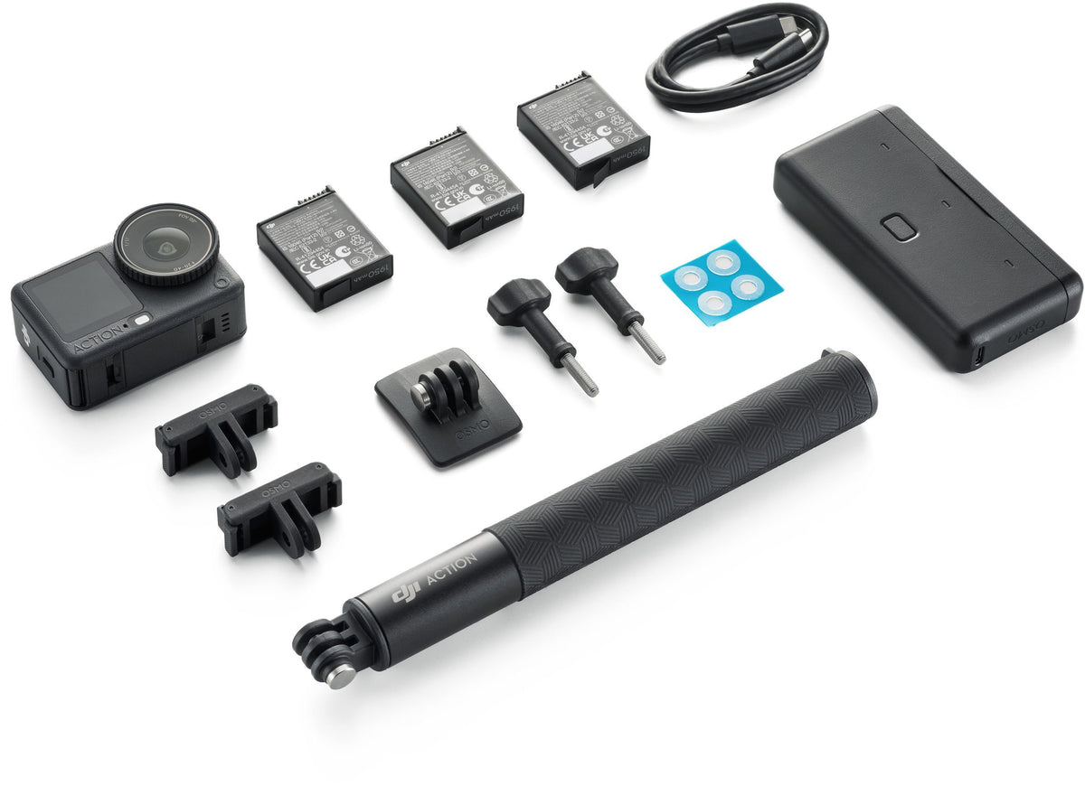 Caméra sport - DJI - Osmo Action 6 Adventure Combo - Capteur 1/1,1 - Autonomie 4 h - Stockage 50 Go - Étanche - Accessoires inclus