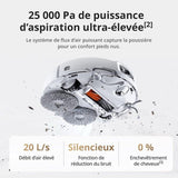 DJI ROMO A - Robot Aspirateur Laveur avec Station - Robot Transparent - 25 000 Pa - Détection au millimetre - 200 j sans Entretien