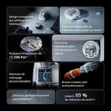 DJI ROMO P - Robot Aspirateur Laveur avec Station - Design Transparent - 25 000 Pa - Détection au millimetre - 200 j sans Entretien