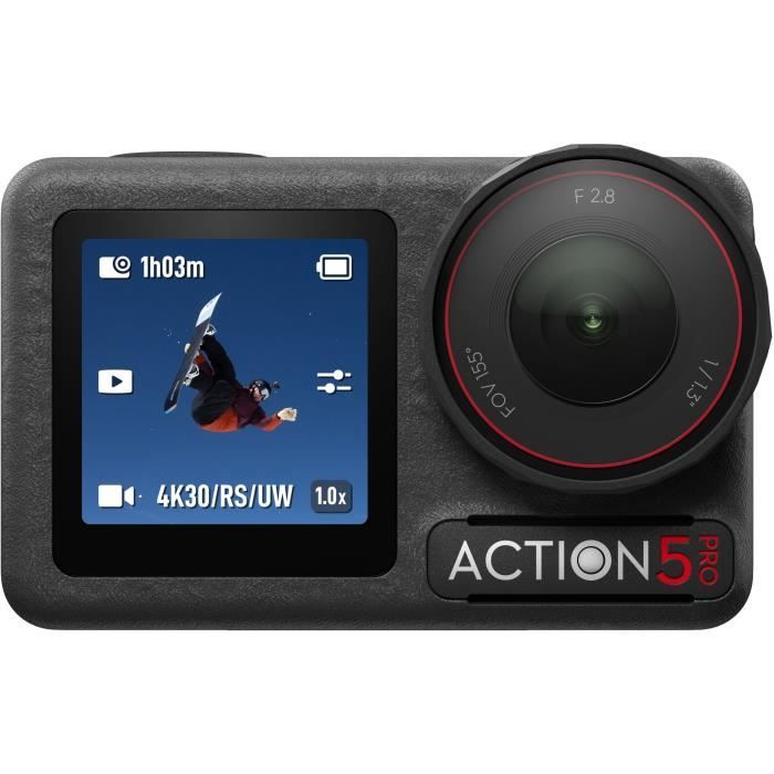 Osmo Action 5 Standard Combo - DJI - CMOS 1/1,3 - Ecran tactile - UHD 4K120, 2.7K120, 1080p240 - 12 Mpx - Bluetooth 5.0 - Wifi