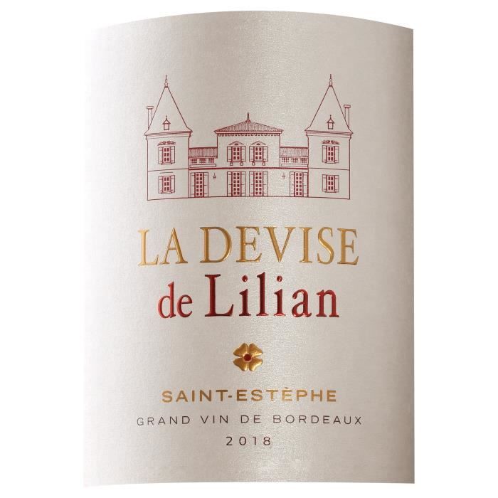 La Devise de Lilian 2018 Saint-Estephe - Vin rouge de Bordeaux