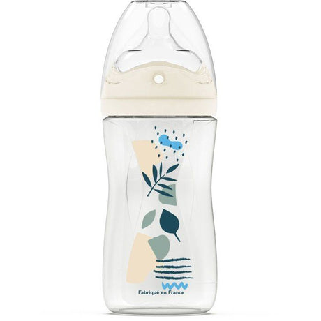 Biberon anti-colique - DODIE - 270 ml - Tétine multi-perforée biomimétisme - +3 mois - Débit 2 - Bleu