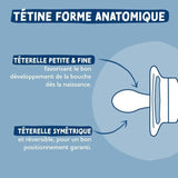 Duo sucettes anatomiques - DODIE - 0/2 mois - Crabe