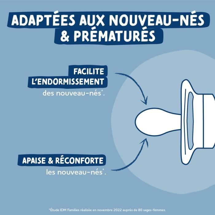 Duo sucettes anatomiques - DODIE - 0/2 mois - Crabe