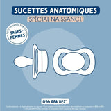 Duo sucettes anatomiques - DODIE - 0/2 mois - Crabe