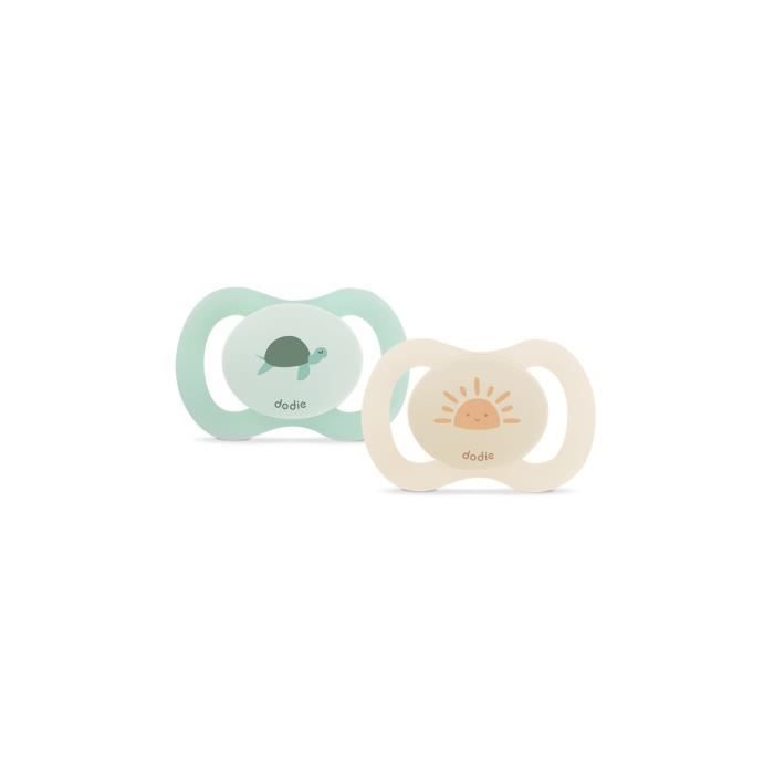 Duo sucettes anatomiques - DODIE - 0/2 mois - Tortue