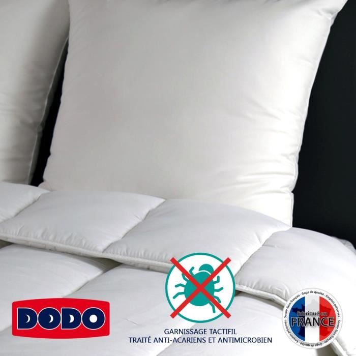 Oreiller Percale Anti-Acariens - DODO - PALACE - 65 x 65 cm - Blanc